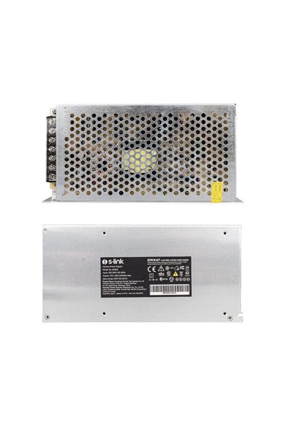 S-LINK SL-KA260 12 VOLT 20 AMPER 255 WATT METAL KASA ADAPTÖR (4533)