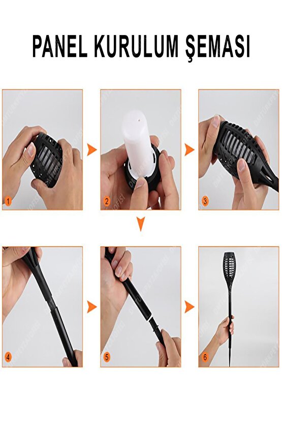 Ld-7002 Paslanmaz Çelik Güneş Enerjili Titreyen Meşale Işığı