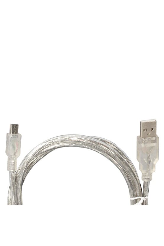 Ipod Şarj Aleti Kablosu 5 Pin Geniş 1.5 Metre Şeffaf