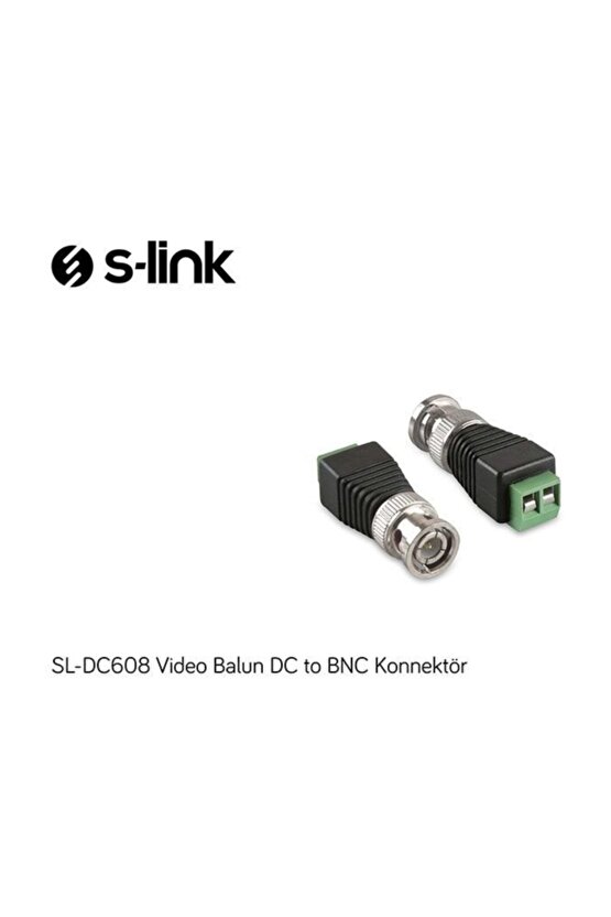 S-Link Sl-Dc608 Video Balun Dc To Bnc Konnektör