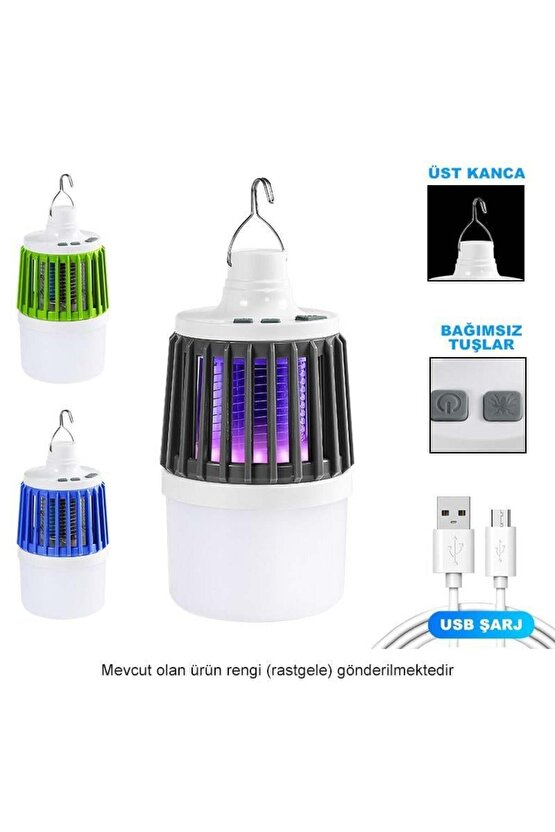 MX-858 USBli Sinek Öldürücü Özellikli 3 Modlu Şarjlı Kamp Feneri
