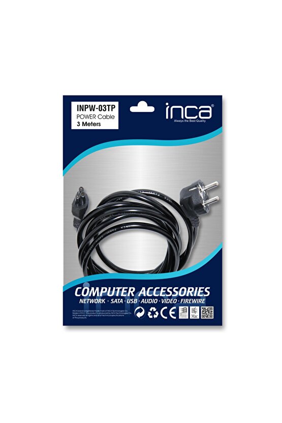 Inpw-03tp Notebook Power Yonca Kablo 3 Metre