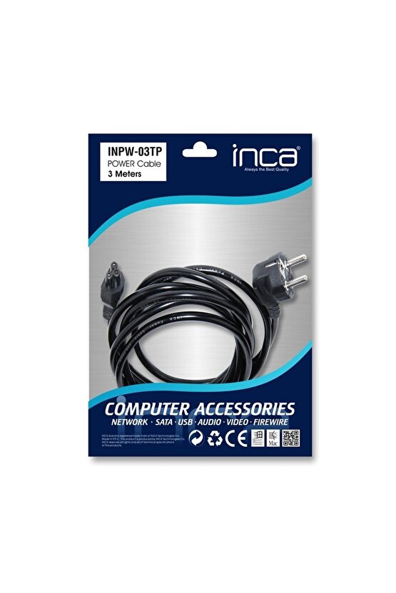 Inpw-03tp Notebook Power Yonca Kablo 3 Metre