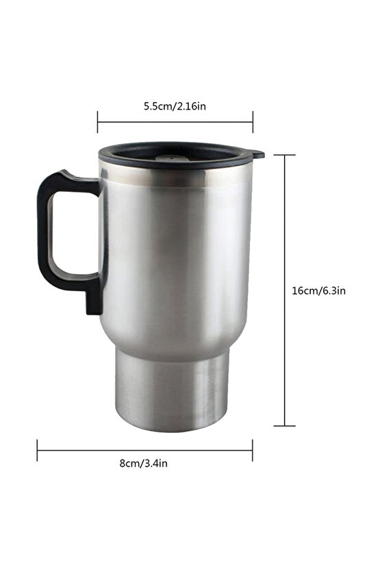 PASLANMAZ ÇELİK 12 VOLT ARAÇ TERMOS (KLC A-103) (5042)