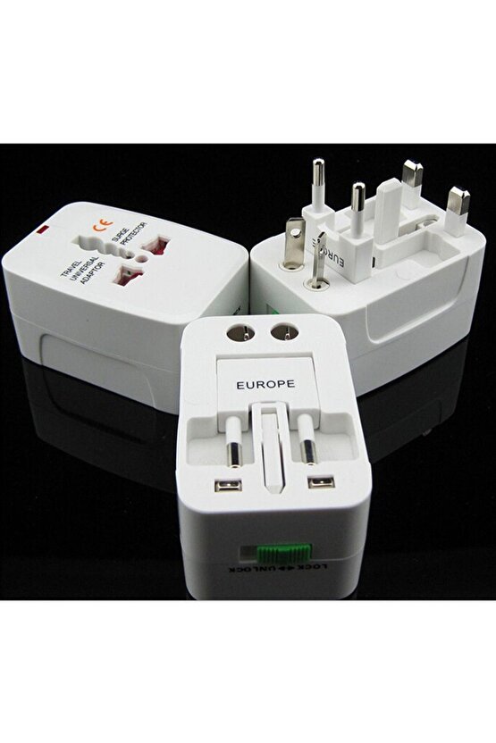 Pm-2886 Unıversal Çoklu Priz Çevirici Seyahat Adaptör (125v-250v-6a-13a)