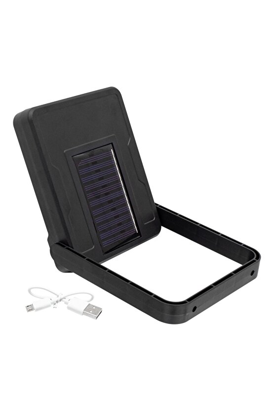 COB LEDLİ SOLAR PANELLİ ÇOK FONKSİYONLU LAMBA (2818)