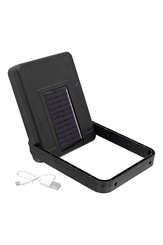 COB LEDLİ SOLAR PANELLİ ÇOK FONKSİYONLU LAMBA (4199)