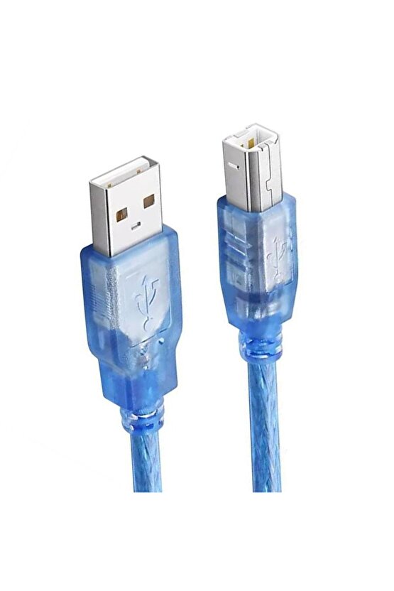 Fully G-534DB Şeffaf Mavi 3 Metre Usb Yazıcı Kablosu