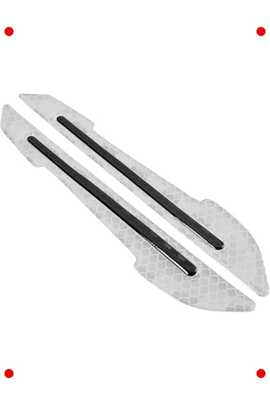 Reflektörlü Araç Yan Ayna Güvenlik Şeridi (2li Beyaz)