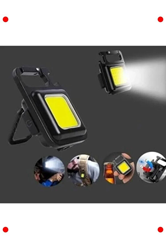 Çok Fonksiyonlu Şarj Edilebilir Mini LED Fener