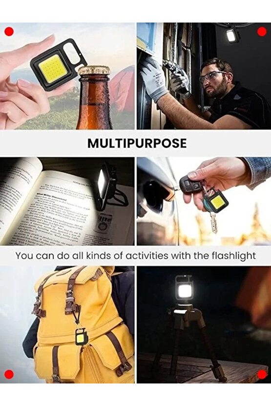 2li ni LED Fener Seti, Anahtarlık, Şarj Edilebilir