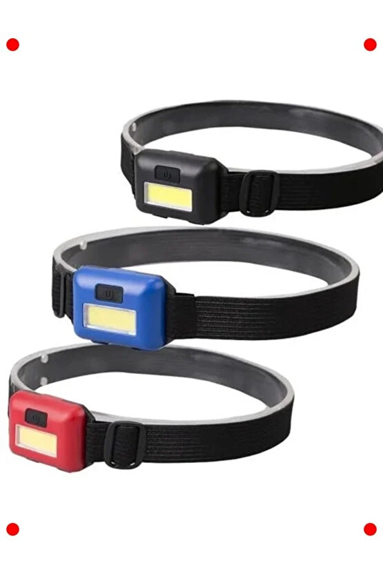 2 Adet Pilli Kafa Lambası Feneri (COB LED)