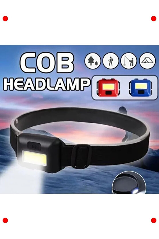 2 Adet Pilli Kafa Lambası Feneri (COB LED)