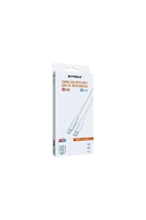 18w 3.0a Type-c To Type-c Şarj Ve Data Kablosu 1mt Pd18tk 3.0a_001 trdnyshp 1056984