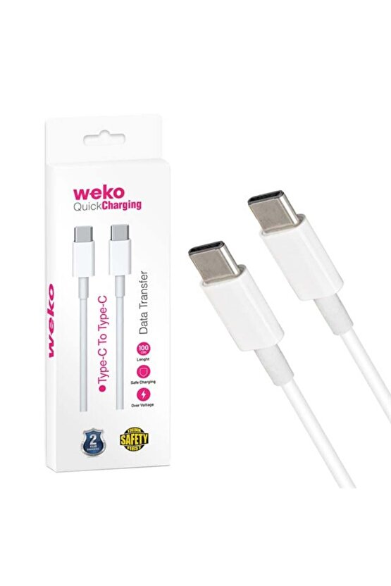 Weko Wk-21444 Type-C To Type-C Telefon Şarj Kablosu