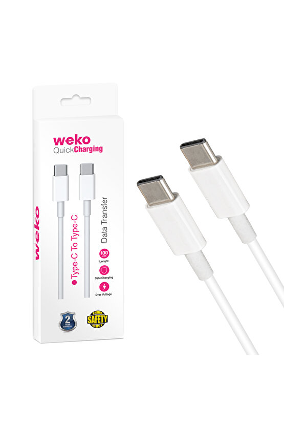 Weko Wk-21444 Type-c To Type-c 1 Metre Şarj Kablosu