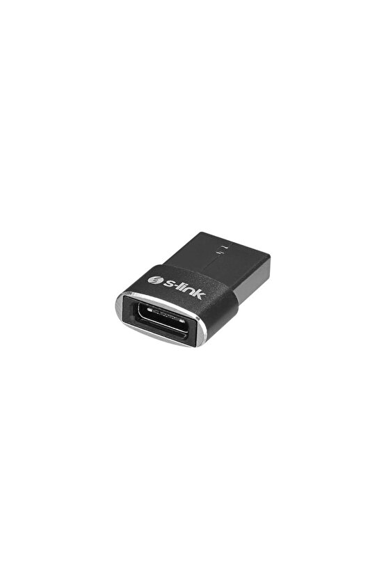 Sl-ta28m Siyah Type C F To Usb M Metal Gövdeli Otg Çevirici
