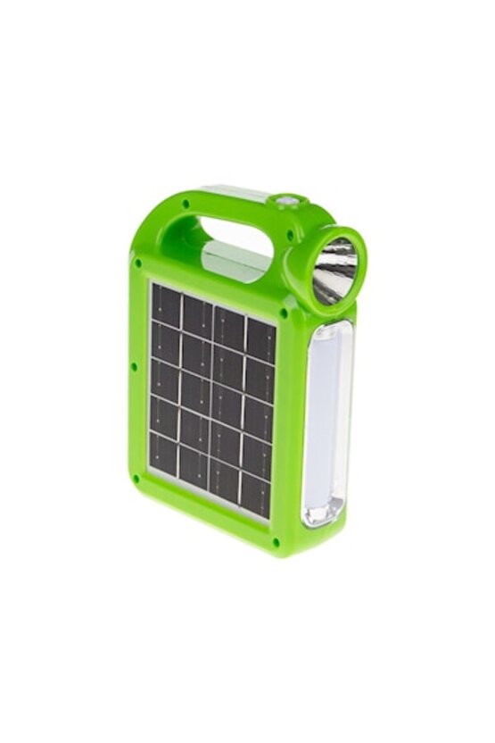 HB-6399 Parlak Cob LED Solar Powerbank Özellikli Güneş Enerjili Işıldak +1 Ampul Hediye