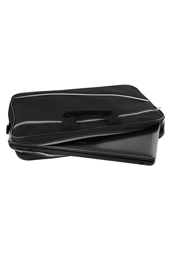 STD 15.6 SİYAH GRİ BİLGİSAYAR NOTEBOOK ÇANTASI DR-500 (4767) Klasik ( TEKLİDİR )