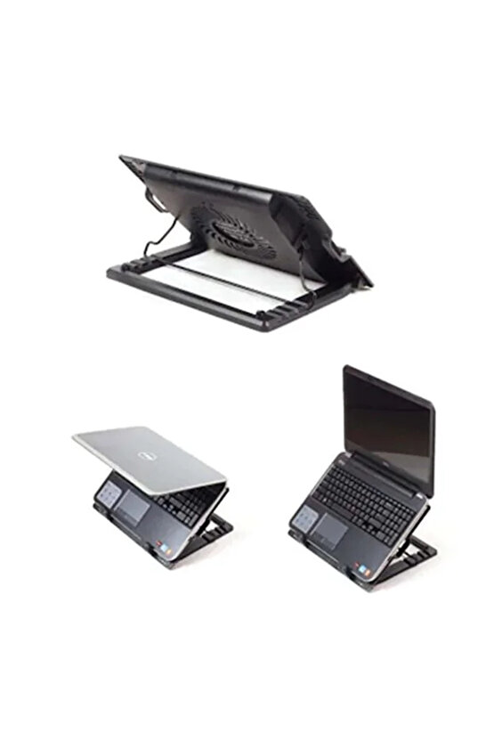 Işıklı Notebook Soğutucu Stand - 5 Kademeli Ayarlı Fanlı Laptop Cooler – NB339
