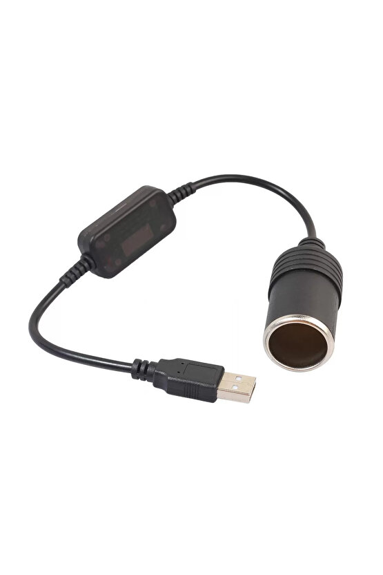 USB 2.0 5 VOLT - 2 AMPER TO 12 VOLT - 0.8 AMPER ÇAKMAK FİŞİ DİŞİ ÇEVİRİCİ (4202)