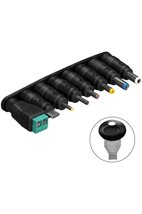 S-Link SL-128C 3 Volt - 12 Volt 1 Amper Ayarlı 8 Uçlu Swıtch Mode Plastik Kasa Adaptör