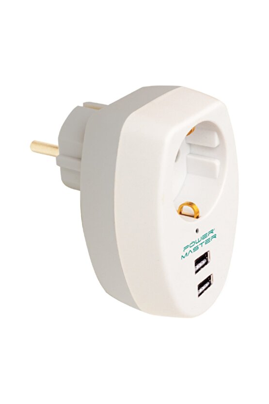 Powermaster Pm-4911 2 Usbli Korumalı Priz