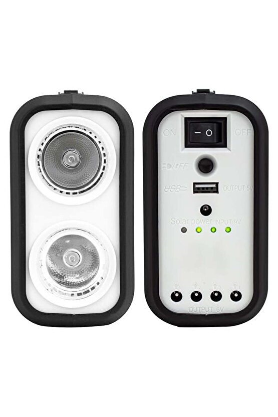 GD-8017S Solar Panelli 3 Ampullü Solar Aydınlatma Sistemi