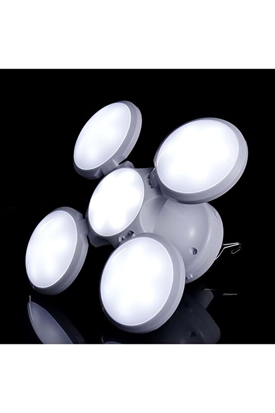 Solar Panelli Şarjlı 5li Katlanabilir Acil Durum Kamp Lambası Powermaster