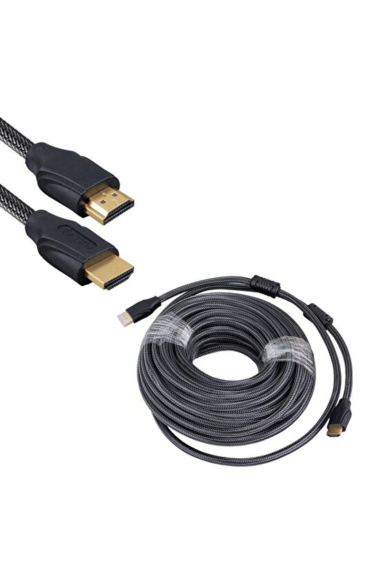 Fully G-507D 10 Metre Örgülü Gold Uçlu HDMI Kablo