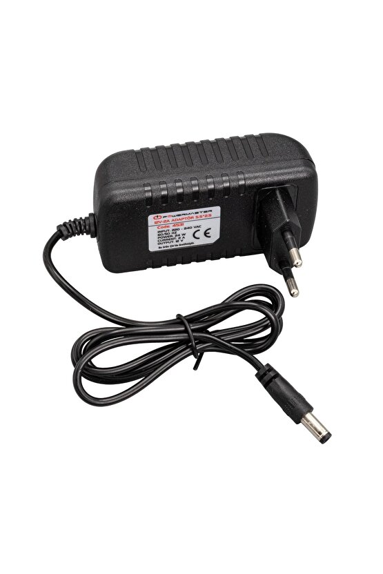 Pm-4531 12 Volt - 2 Amper 5.5*2.5 Mm Uçlu Plastik Kasa Priz Tipi Adaptör