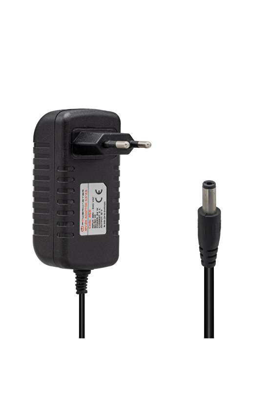 Powermaster Pm-4531 12 Volt - 2 Amper 5.5*2.5 Uçlu Plastik Kasa Priz Tipi Adaptör