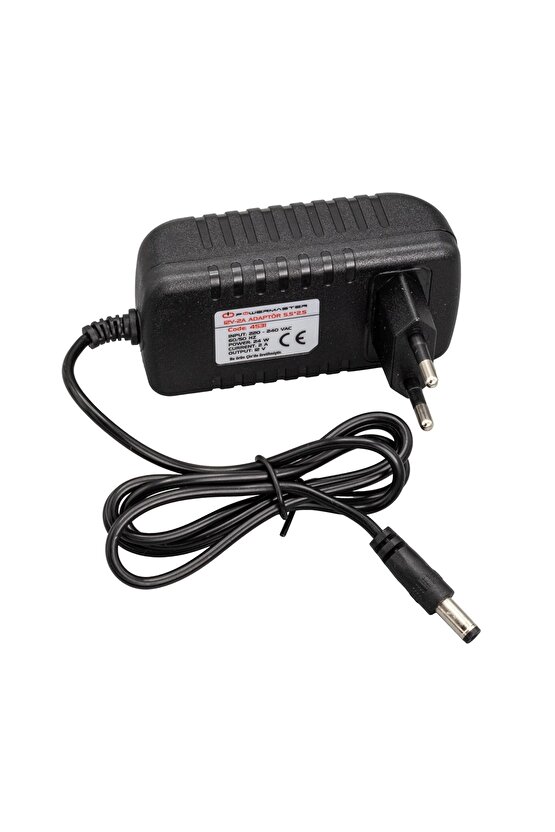 Pm-4531 12 Volt - 2 Amper 5.5*2.5 Uçlu Plastik Kasa Priz Tipi Adaptör