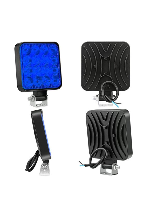 PM-25309 SUV - Off Road - Motosiklet Farı Sis Lambası Mavi LED 12 Volt 48 Watt