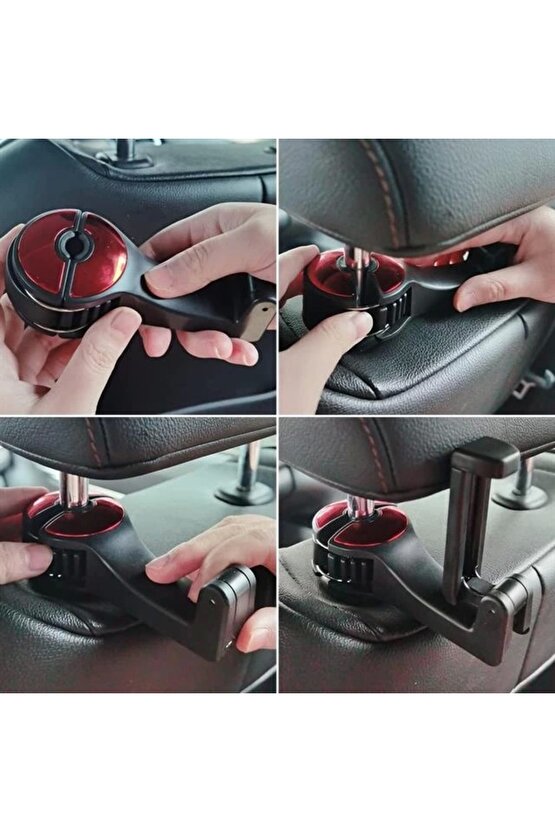 PM-20941 Araç Koltuk Arkası Kanca Askılık- Telefon Tutucu (Teleskopik)