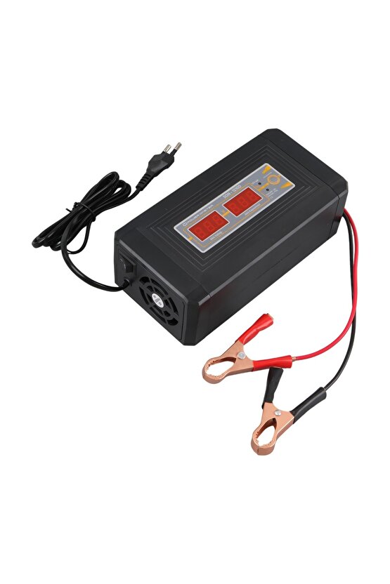 Dijital Akü Şarj Cihazı 12V24V 10A – Akıllı, KuruAsitJel Uyumlu