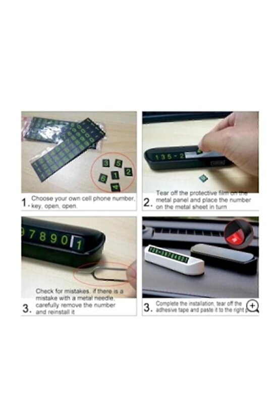 Araç Park Numaratör Numaratik Parktel Numaralık Park Tel Fosforlu