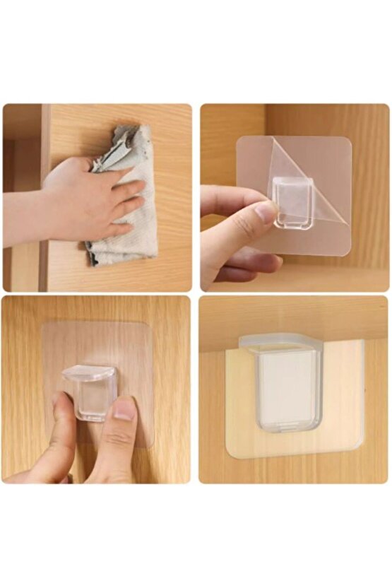 Yapışkanlı Raf Yapıcı 4Lü Klips