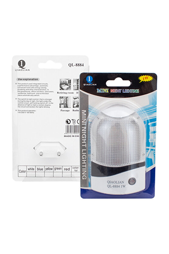 1 WATT LEDLİ FOTOSELLİ SENSÖRLÜ GECE LAMBASI (4767) - HBY5260-5124