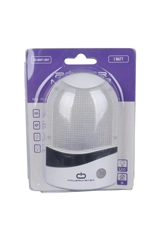 PM-34096 1 Watt Ledli Fotoselli Sensörlü Gece Lambası