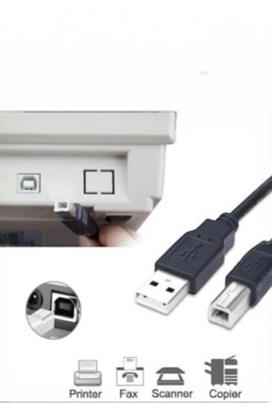 1.5 Metre USB 2.0 Yazıcı Kablosu – Siyah, Hızlı Veri Aktarım