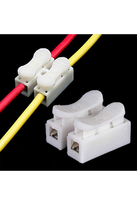 Mandallı Vidasız Klemens Basmalı Tip 2 Li 2 Pin 100lü Paket