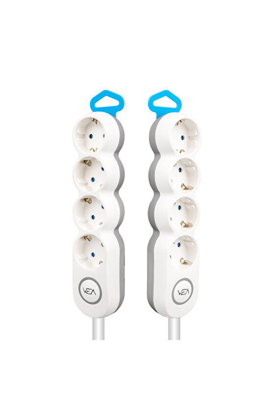 ShopZum VE-2S4S 4LÜ 1.5 METRE KABLOLU ANAHTARLI GRUP PRİZ