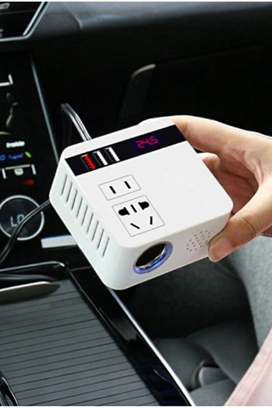 Çok Fonksiyonlu USB Araç İnvertörü 12V24V – 220V Güç Dönüştürücü | Araç Tipi Inverter