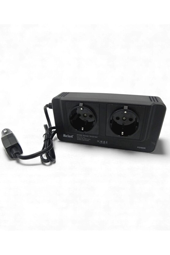 Oto Power Inverter 12V 200W – Çakmak Girişli, 4 USB Çıkışlı Dönüştürücü Adaptör