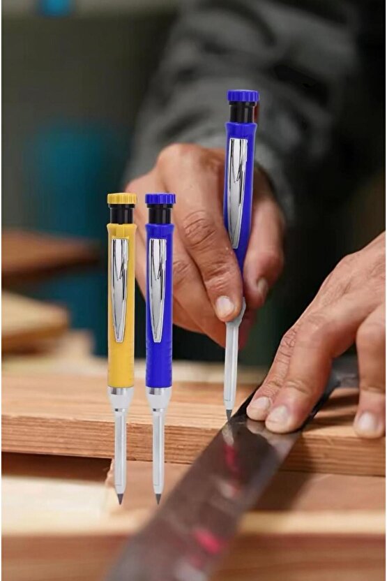 1 ADET Derin Dip Delik İşaretleme Kalemi – Marangoz Kurşun Kalemi Uzun Uçlu Model