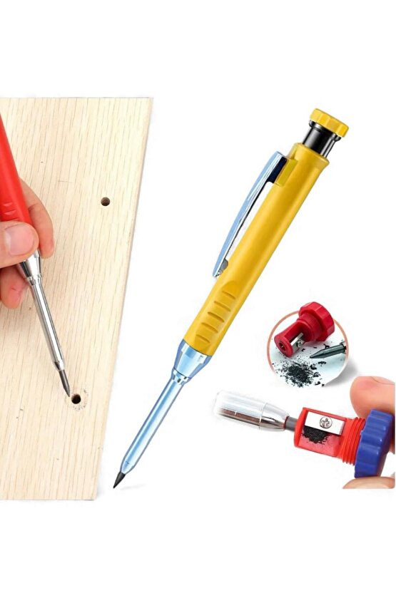 1 ADET Derin Dip Delik İşaretleme Kalemi – Marangoz Kurşun Kalemi Uzun Uçlu Model
