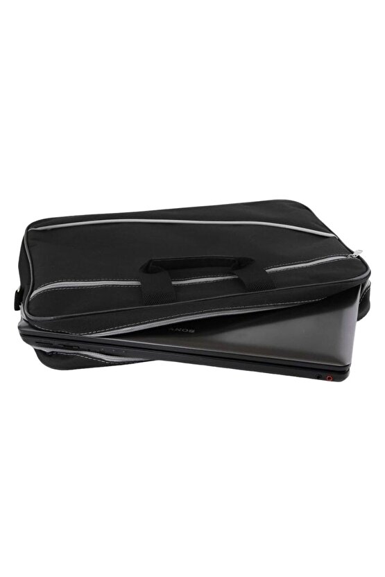 15.6″ Bilgisayar Notebook Sırt Çantası Siyah Gri – Ergonomik, Suya Dayanıklı Kumaş