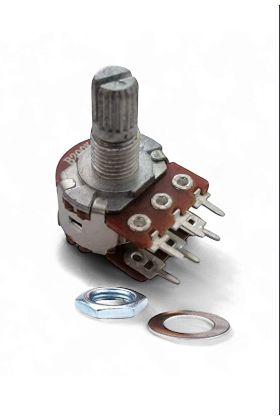 Potansiyometre Stereo 6 Bacaklı 200K – Ses Kontrol Direnci  Ayarlı Devre Elemanı