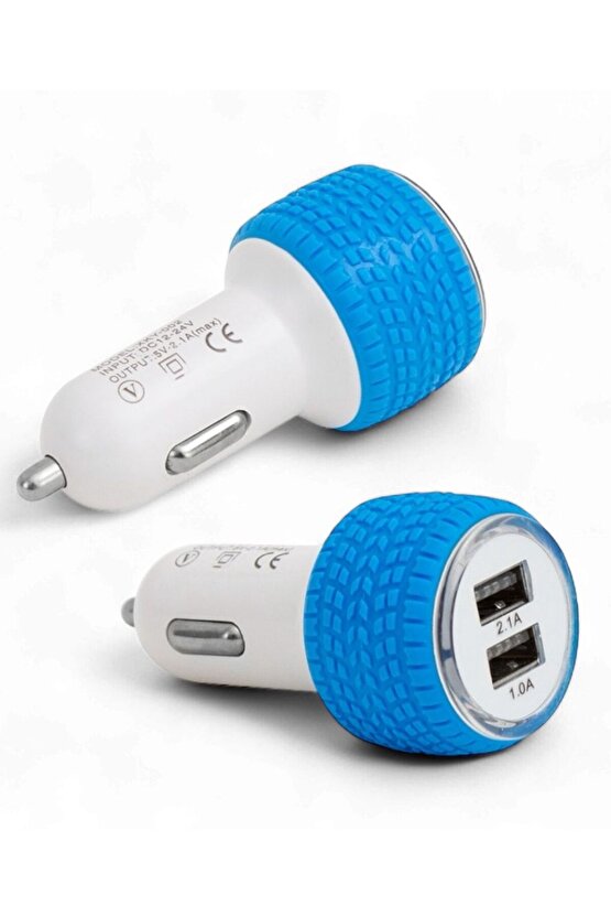 Oto Çakmaklık USB Şarj Adaptörü 5 Volt 2.1 Amper – Çift Girişli Araç Şarj Cihazı